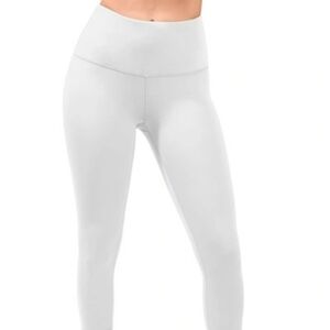 EUC 90 degree White High-Waisted Capri Leggings XS